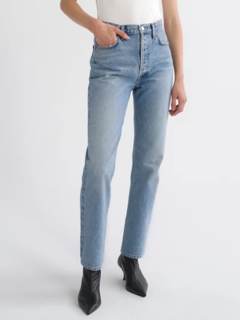 AGOLDE 90's Pinch Waist Straight Leg Light Wash Jean NWOT Size 27